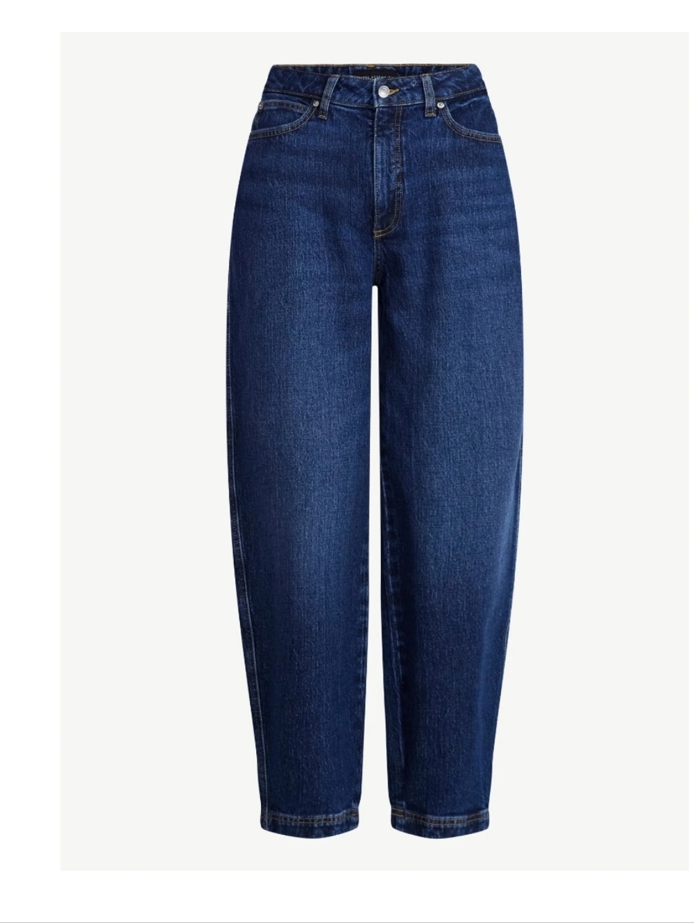 Free Assembly Women's Mid Rise Wide Hem Barrel Jeans, 28" Inseam,